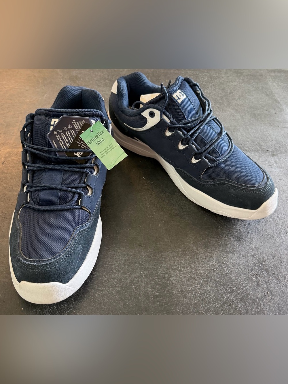 NEW DC Decel ADYS100608 Blue Canvas Lace Up Puffy Skate Sneakers Shoes SZ 12 NWT